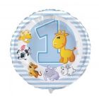 PALLONCINO MYLAR 1° COMPLEANNO CELESTE