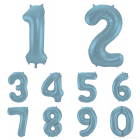 NUMERI MYLAR 34"/86CM PASTEL BLUE MATT