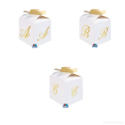 SCATOLINE CUBETTO FIOCCO CON INIZIALI PZ.10