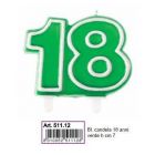 CANDELINA NUMERICA IN CERA N.18