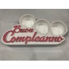 POLISTIROLO DF BUON COMPLEANNO ROSA PORTACONFETTI