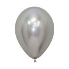 PALLONCINI 12" REFLEX MONOCOLORE SEMPERTEX PZ.50 ARGENTO.
