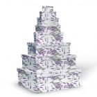 SET 8 SCATOLE RETTANGOLARI LAVANDA