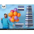 SET 10 SCATOLE REGALO RETTANGOLARI HAPPY BIRTHDAY RIGHE