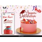 CAKE TOPPER IN PLASTICA AUGURI DOTTORESSA