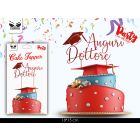 CAKE TOPPER IN PLASTICA AUGURI DOTTORE