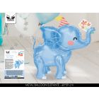 PALLONCINO ELEFANTE CELESTE METAL 60*59 cm