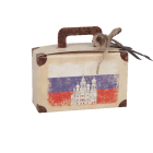 SCATOLINA MIX VALIGIE + AEREO TRAVEL VINTAGE 8x3x8cm  PZ.20