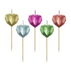 CANDELINE PICKS CUORI METAL PZ.5