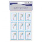 STICKERS ADESIVI CICOGNA AZZURRA PZ.9