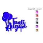 Cake Topper Tanti Auguri Legno