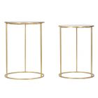 ALZATA ORO E BIANCO SET 2PZ CM 43X60-38X55CM