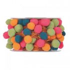 NASTRO PON PON  blu-fucsia-arancio-verde 25mmx5mt