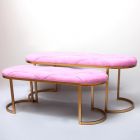 SET 2 PANCHE OVALI ROSA E ORO