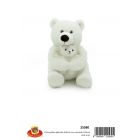 PELUCHE ORSO POLARE CON BABY H26cm