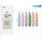 CANDELINA FIAMMIFERO MULTICOLR PASTEL PZ6