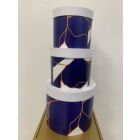 SCATOLA DF TONDA BLU E ORO SET 3PZ.