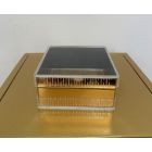 SCATOLINA QUADRATA IN PLEX ORO 8CM