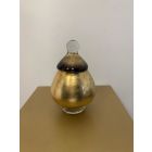 AMPOLLA PICCOLA IN VETRO NERO E ORO CORTINA.