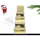 SET 5 SCATOLE RETTANGOLARI GLITTER GOLD