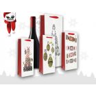 SACCHETTO IN CARTA PORTA BOTTIGLIA X-MAS PZ.1