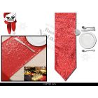 RUNNER CENTRO TAVOLA PAILLETTES ROSSO 110CM x 32CM