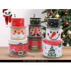 SET 3 SCATOLE TONDE IN LATTA