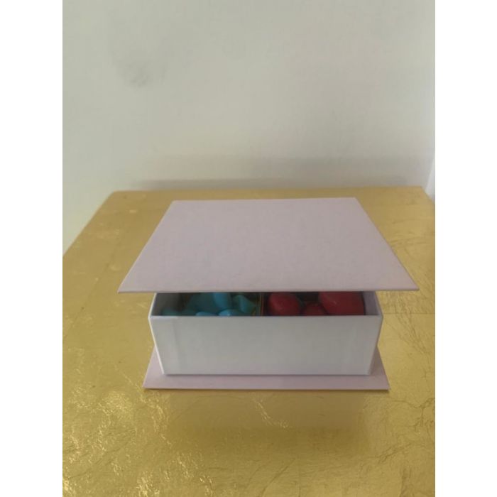 Dolce Fiesta SCATOLINA PORTA CONFETTI QUADRATA BICOLOR ROSA CON DIVISORI